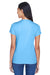 UltraClub 8420L Womens Cool & Dry Performance Moisture Wicking Short Sleeve Crewneck T-Shirt Columbia Blue Model Back