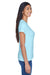 UltraClub 8420L Womens Cool & Dry Performance Moisture Wicking Short Sleeve Crewneck T-Shirt Ice Blue Model Side