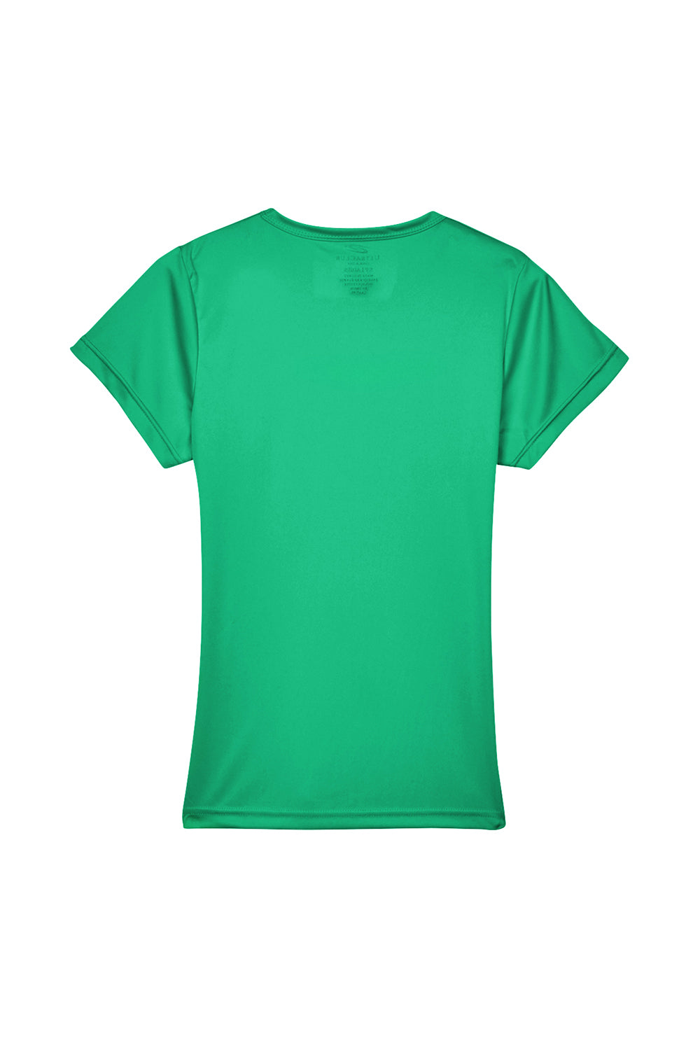 UltraClub 8420L Womens Cool & Dry Performance Moisture Wicking Short Sleeve Crewneck T-Shirt Kelly Green Flat Back