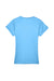 UltraClub 8420L Womens Cool & Dry Performance Moisture Wicking Short Sleeve Crewneck T-Shirt Columbia Blue Flat Back