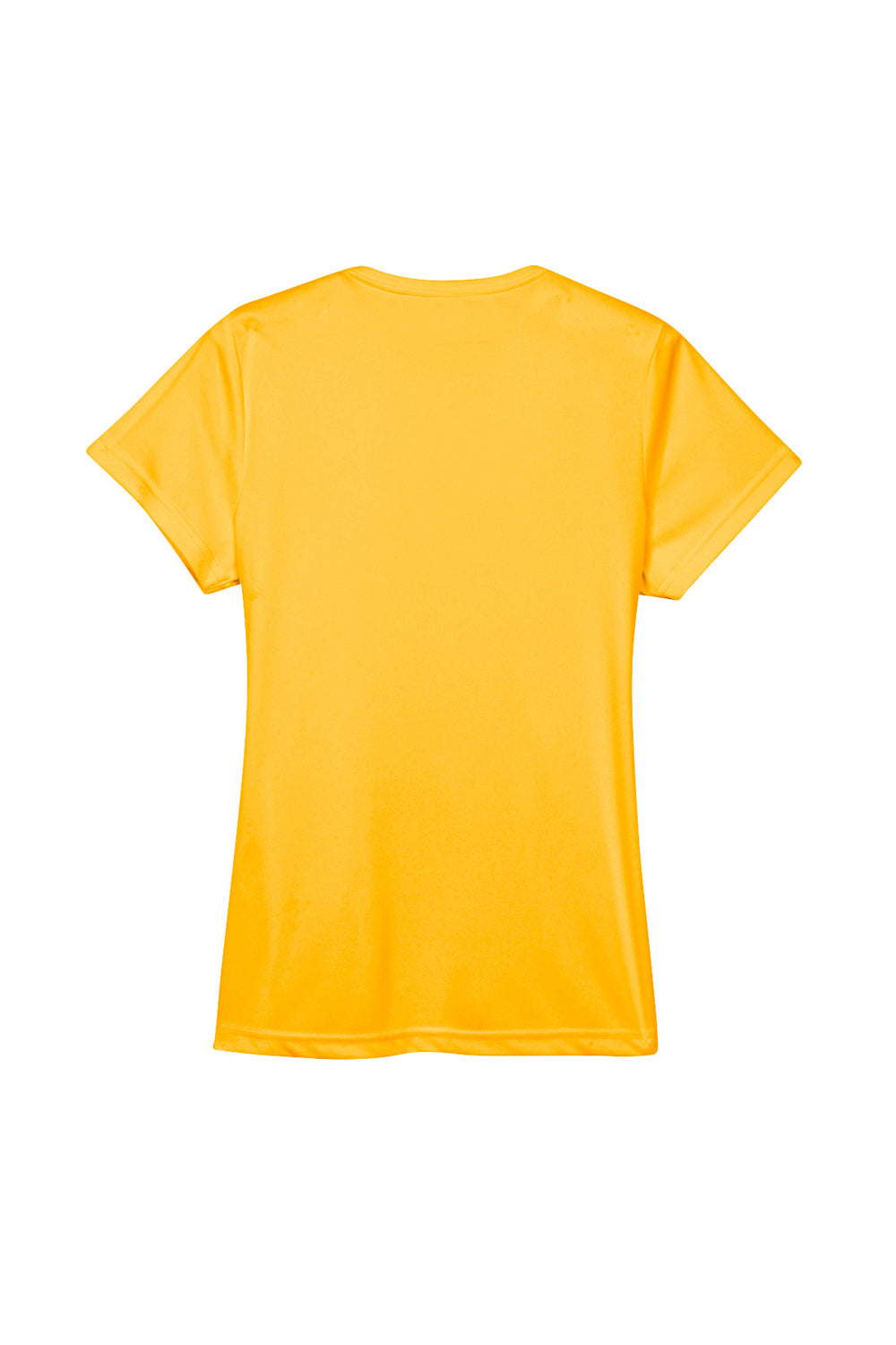 UltraClub 8420L Womens Cool & Dry Performance Moisture Wicking Short Sleeve Crewneck T-Shirt Gold Flat Front