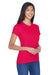 UltraClub 8420L Womens Cool & Dry Performance Moisture Wicking Short Sleeve Crewneck T-Shirt Red Model 3q