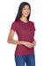 UltraClub 8420L Womens Cool & Dry Performance Moisture Wicking Short Sleeve Crewneck T-Shirt Maroon Model 3q