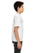 UltraClub 8420Y Youth Cool & Dry Performance Moisture Wicking Short Sleeve Crewneck T-Shirt White Model Side