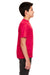 UltraClub 8420Y Youth Cool & Dry Performance Moisture Wicking Short Sleeve Crewneck T-Shirt Red Model Side