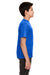 UltraClub 8420Y Youth Cool & Dry Performance Moisture Wicking Short Sleeve Crewneck T-Shirt Royal Blue Model Side