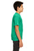 UltraClub 8420Y Youth Cool & Dry Performance Moisture Wicking Short Sleeve Crewneck T-Shirt Kelly Green Model Side