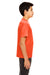 UltraClub 8420Y Youth Cool & Dry Performance Moisture Wicking Short Sleeve Crewneck T-Shirt Orange Model Side