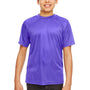 UltraClub Youth Cool & Dry Performance Moisture Wicking Short Sleeve Crewneck T-Shirt - Purple