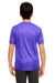 UltraClub 8420Y Youth Cool & Dry Performance Moisture Wicking Short Sleeve Crewneck T-Shirt Purple Model Back