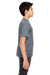 UltraClub 8420Y Youth Cool & Dry Performance Moisture Wicking Short Sleeve Crewneck T-Shirt Charcoal Grey Model Side