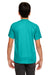 UltraClub 8420Y Youth Cool & Dry Performance Moisture Wicking Short Sleeve Crewneck T-Shirt Jade Green Model Back