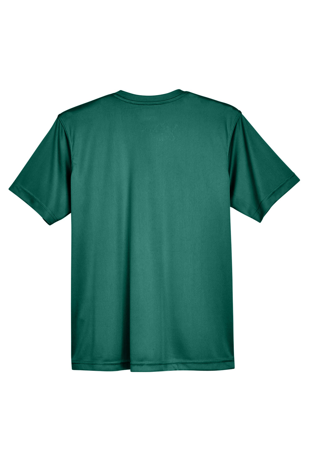 UltraClub 8420Y Youth Cool & Dry Performance Moisture Wicking Short Sleeve Crewneck T-Shirt Forest Green Flat Back