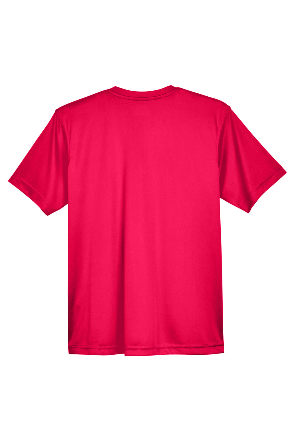 UltraClub 8420Y Youth Cool & Dry Performance Moisture Wicking Short Sleeve Crewneck T-Shirt Red Flat Back