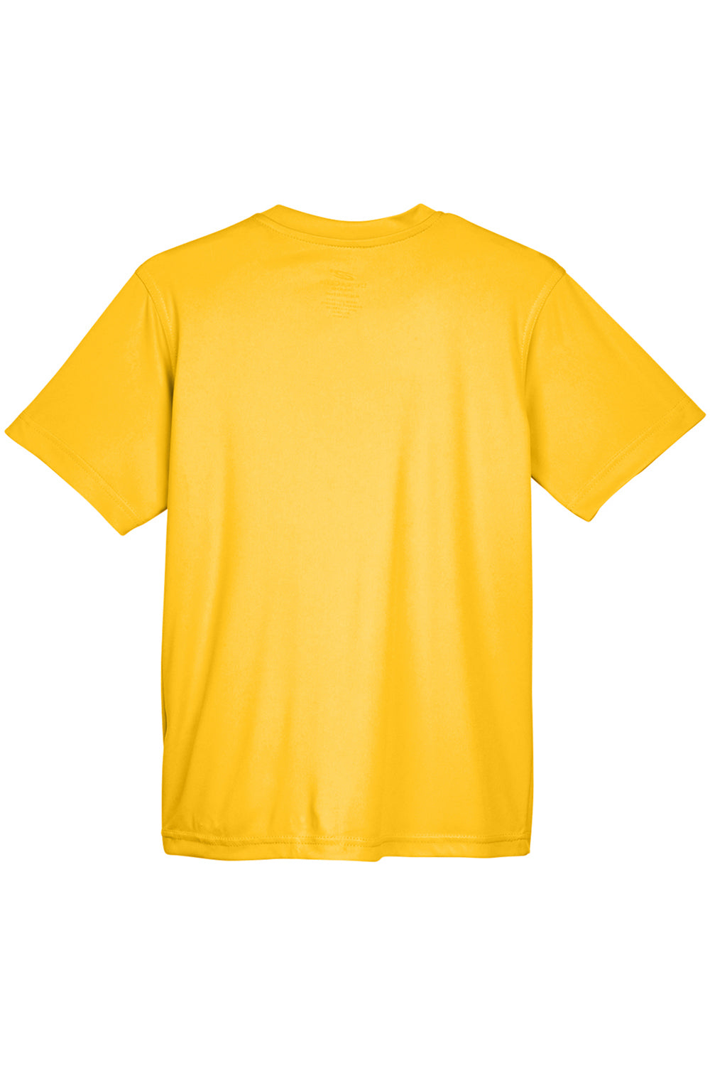 UltraClub 8420Y Youth Cool & Dry Performance Moisture Wicking Short Sleeve Crewneck T-Shirt Gold Flat Back