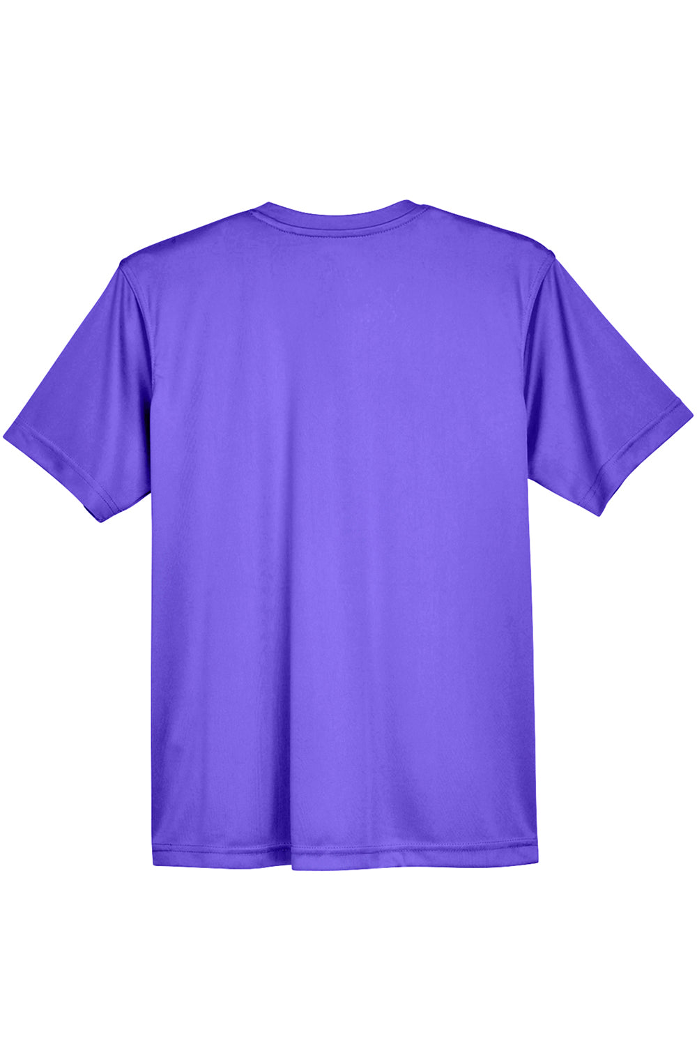 UltraClub 8420Y Youth Cool & Dry Performance Moisture Wicking Short Sleeve Crewneck T-Shirt Purple Flat Back