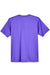 UltraClub 8420Y Youth Cool & Dry Performance Moisture Wicking Short Sleeve Crewneck T-Shirt Purple Flat Back