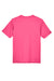 UltraClub 8420Y Youth Cool & Dry Performance Moisture Wicking Short Sleeve Crewneck T-Shirt Heliconia Pink Flat Back