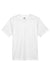 UltraClub 8420Y Youth Cool & Dry Performance Moisture Wicking Short Sleeve Crewneck T-Shirt White Flat Front