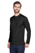 UltraClub 8422 Mens Cool & Dry Performance Moisture Wicking Long Sleeve Crewneck T-Shirt Black Model 3q