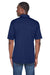 UltraClub 8425 Mens Cool & Dry Performance Moisture Wicking Short Sleeve Polo Shirt Navy Blue Model Back