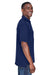 UltraClub 8425 Mens Cool & Dry Performance Moisture Wicking Short Sleeve Polo Shirt Navy Blue Model Side