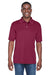 UltraClub 8425 Mens Cool & Dry Performance Moisture Wicking Short Sleeve Polo Shirt Maroon Model Front