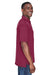 UltraClub 8425 Mens Cool & Dry Performance Moisture Wicking Short Sleeve Polo Shirt Maroon Model Side