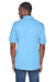 UltraClub 8425 Mens Cool & Dry Performance Moisture Wicking Short Sleeve Polo Shirt Columbia Blue Model Back