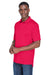 UltraClub 8425 Mens Cool & Dry Performance Moisture Wicking Short Sleeve Polo Shirt Red Model 3q