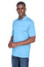 UltraClub 8425 Mens Cool & Dry Performance Moisture Wicking Short Sleeve Polo Shirt Columbia Blue Model 3q