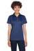 UltraClub 8425L Womens Cool & Dry Performance Moisture Wicking Short Sleeve Polo Shirt Navy Blue Model Front