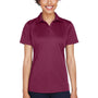 UltraClub Womens Cool & Dry Performance Moisture Wicking Short Sleeve Polo Shirt - Maroon