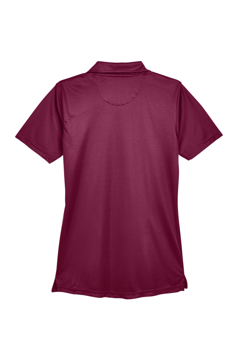 UltraClub 8425L Womens Cool & Dry Performance Moisture Wicking Short Sleeve Polo Shirt Maroon Flat Back