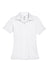 UltraClub 8425L Womens Cool & Dry Performance Moisture Wicking Short Sleeve Polo Shirt White Flat Front