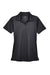 UltraClub 8425L Womens Cool & Dry Performance Moisture Wicking Short Sleeve Polo Shirt Black Flat Front