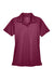 UltraClub 8425L Womens Cool & Dry Performance Moisture Wicking Short Sleeve Polo Shirt Maroon Flat Front