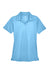 UltraClub 8425L Womens Cool & Dry Performance Moisture Wicking Short Sleeve Polo Shirt Columbia Blue Flat Front