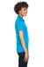 UltraClub 8425L Womens Cool & Dry Performance Moisture Wicking Short Sleeve Polo Shirt Sapphire Blue Model Side