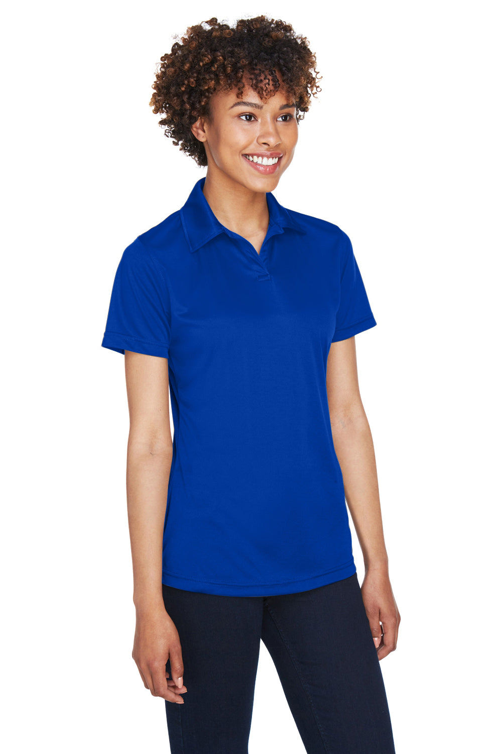 UltraClub 8425L Womens Cool & Dry Performance Moisture Wicking Short Sleeve Polo Shirt Royal Blue Model 3q