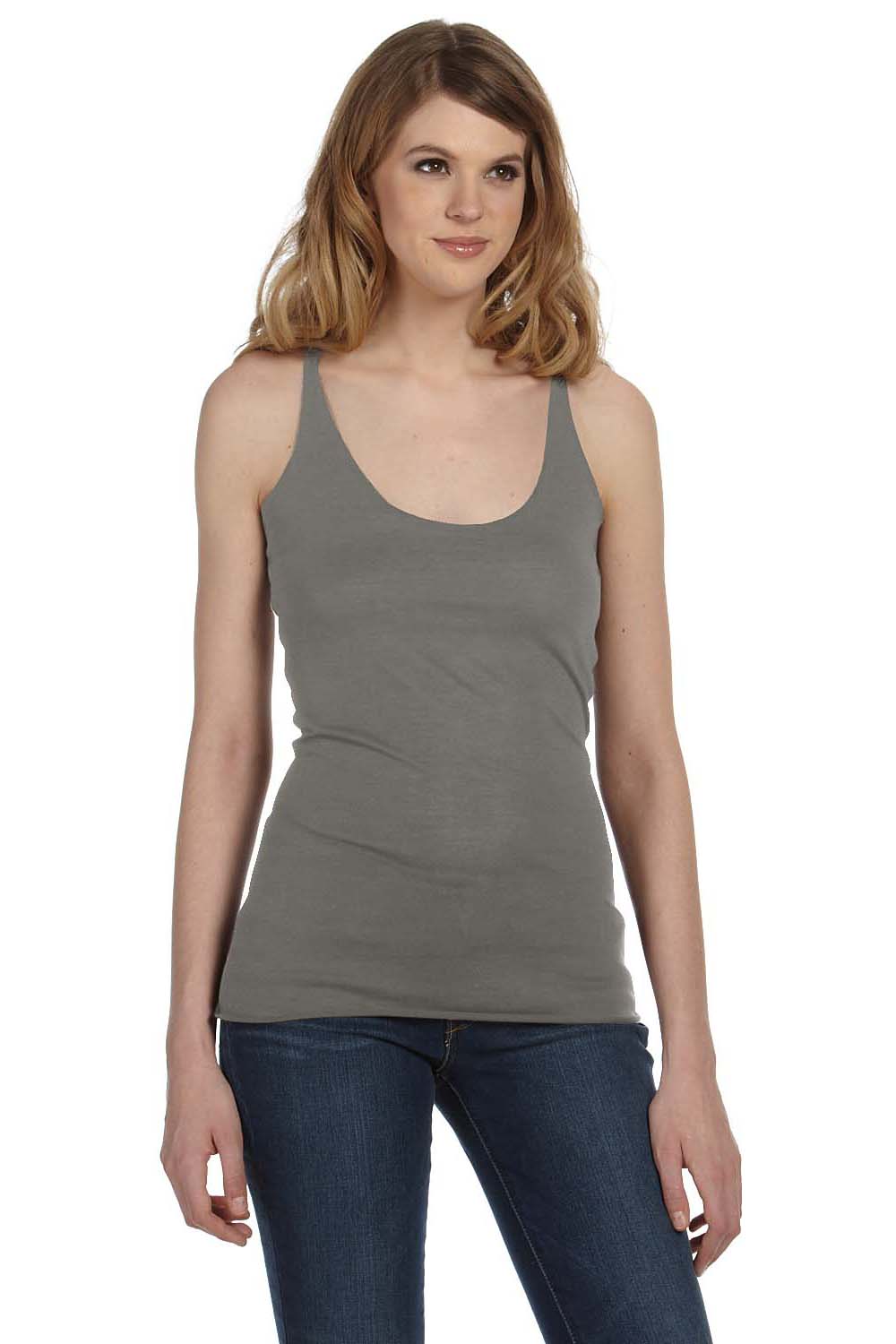 Bella + Canvas 8430 Womens Tank Top Grey Model Front