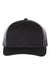 Richardson 112PM Mens Printed Mesh Trucker Hat Black/Black to White Fade Flat Front