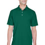 UltraClub Mens Cool & Dry Performance Moisture Wicking Short Sleeve Polo Shirt - Forest Green