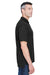 UltraClub 8445 Mens Cool & Dry Performance Moisture Wicking Short Sleeve Polo Shirt Black Model Side