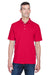 UltraClub 8445 Mens Cool & Dry Performance Moisture Wicking Short Sleeve Polo Shirt Red Model Front