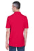 UltraClub 8445 Mens Cool & Dry Performance Moisture Wicking Short Sleeve Polo Shirt Red Model Back