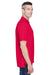 UltraClub 8445 Mens Cool & Dry Performance Moisture Wicking Short Sleeve Polo Shirt Red Model Side