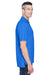 UltraClub 8445 Mens Cool & Dry Performance Moisture Wicking Short Sleeve Polo Shirt Royal Blue Model Side