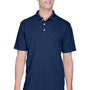 UltraClub Mens Cool & Dry Performance Moisture Wicking Short Sleeve Polo Shirt - Navy Blue