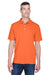 UltraClub 8445 Mens Cool & Dry Performance Moisture Wicking Short Sleeve Polo Shirt Orange Model Front